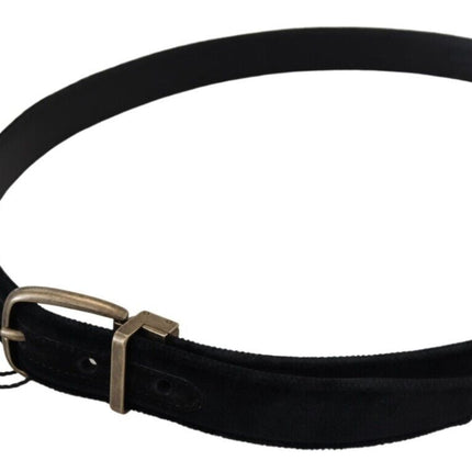 Elegant Black Leather Belt