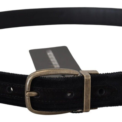 Elegant Black Leather Belt