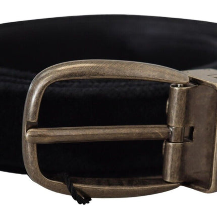 Elegant Black Leather Belt