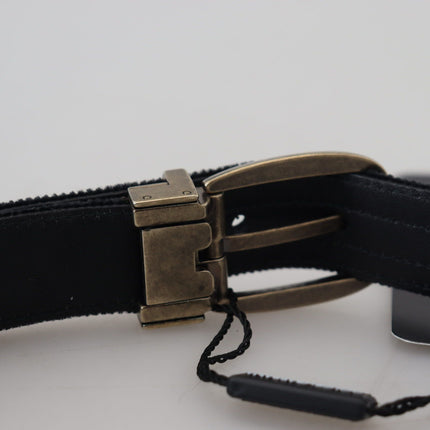 Elegant Black Leather Belt