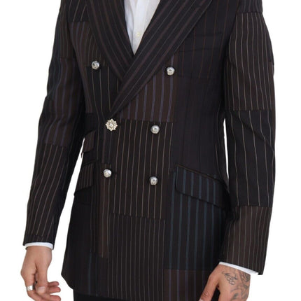 Blazer Slim Fit Multicolor Wool Silk Blend