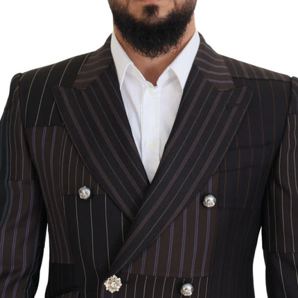 Blazer Slim Fit Multicolor Wool Silk Blend