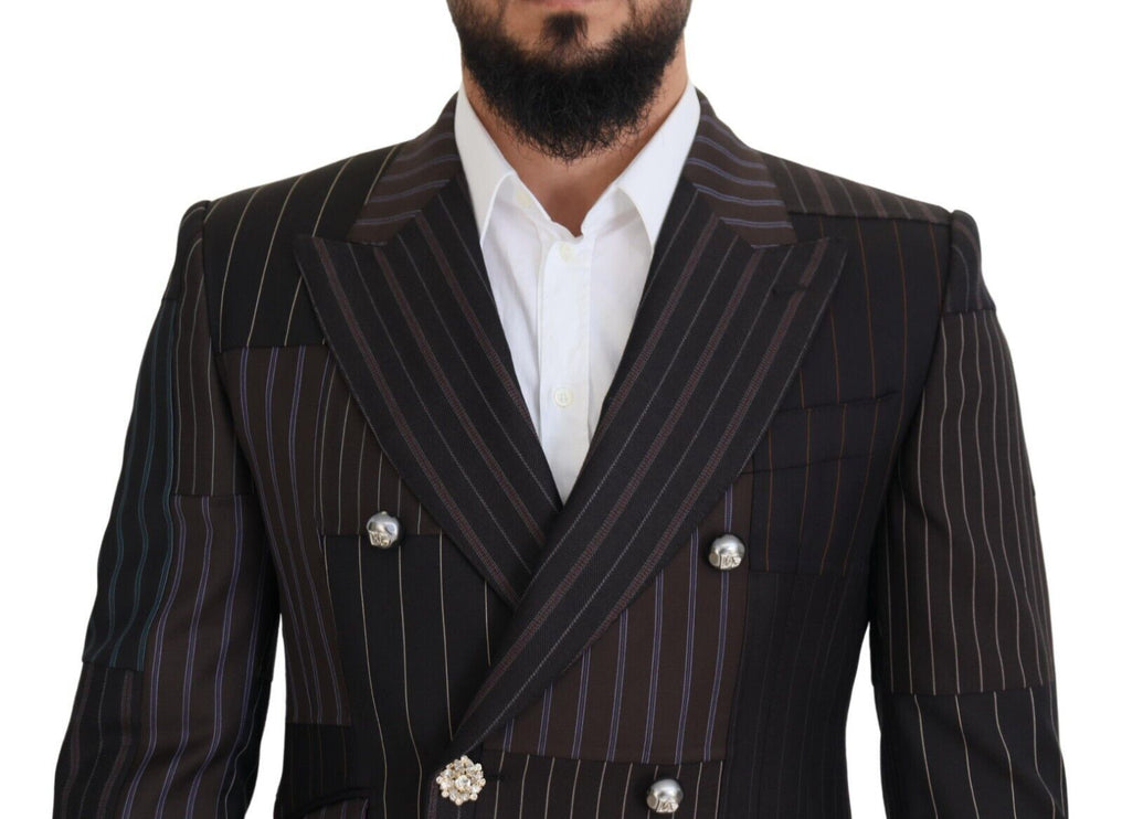 Blazer Slim Fit Multicolor Wool Silk Blend