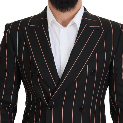 Élégant blazer noir à double poitrine