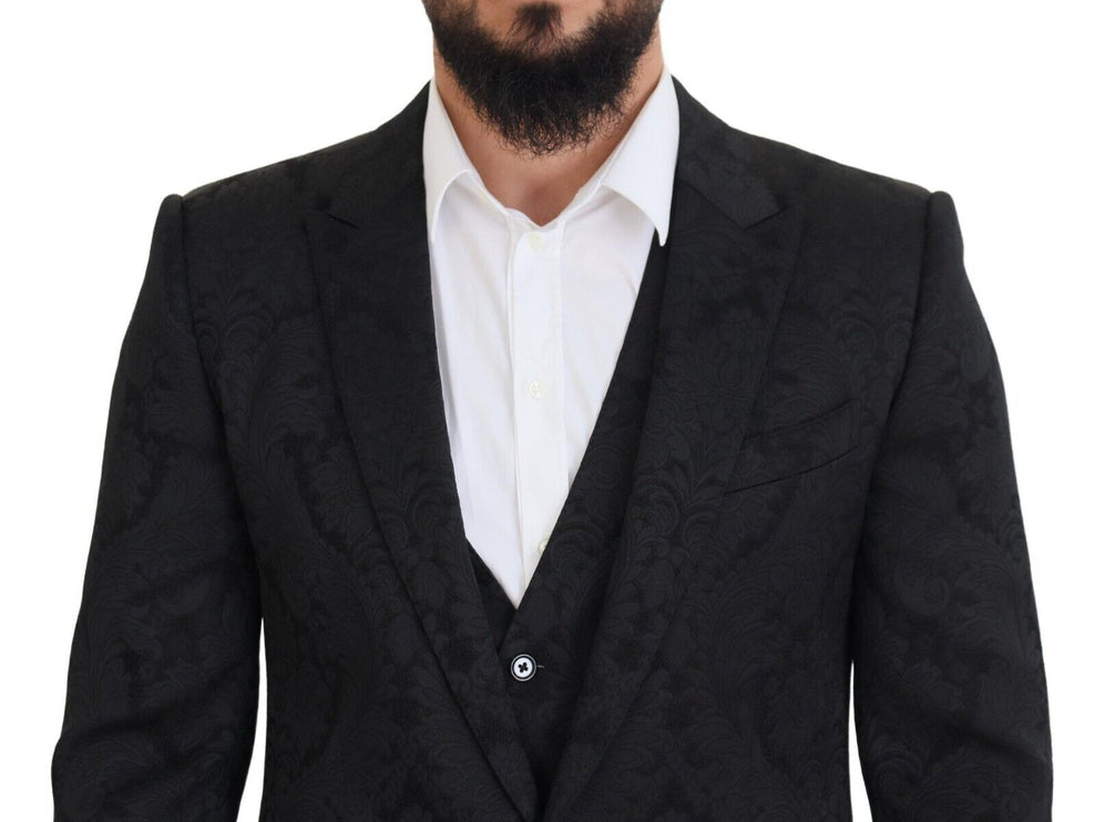 Elegant Black Martini Suit Veste et gilet Ensemble