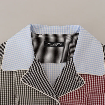 Multicolor katoenen button-down slaapshirt