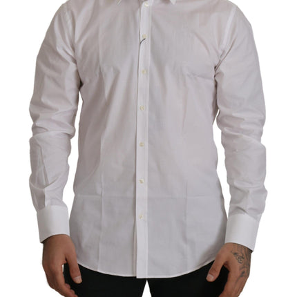 Elegant Slim Fit White Martini -overhemd