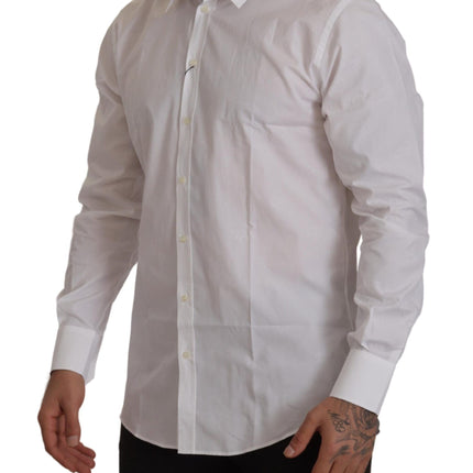 Elegant Slim Fit White Martini -overhemd