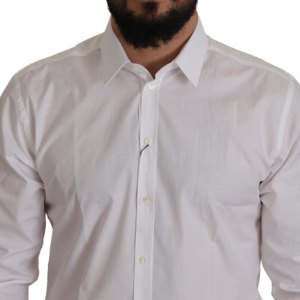 Elegant Slim Fit White Martini -overhemd