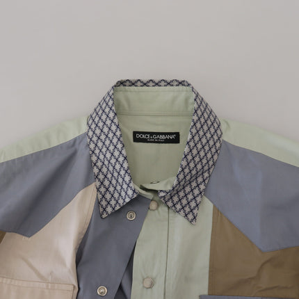 Multicolor slanke casual shirt