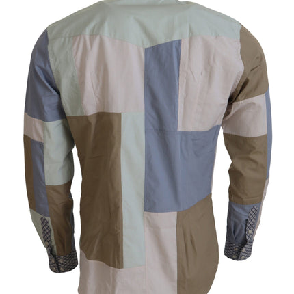 Multicolor slanke casual shirt