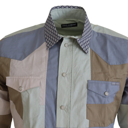 Multicolor slanke casual shirt