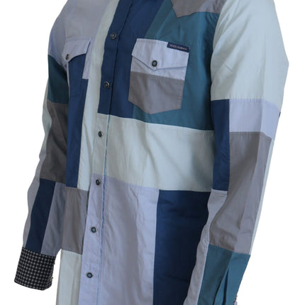 Elegant multicolor slanke casual shirt