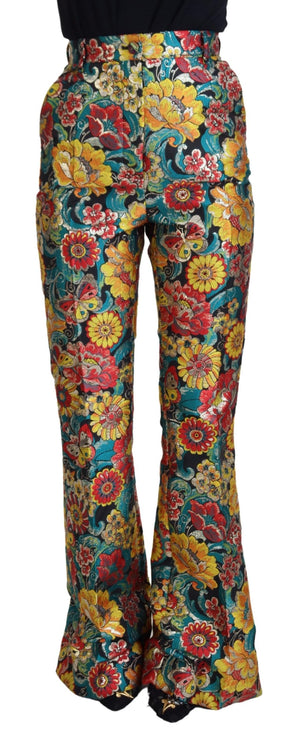 Eleganti pantaloni intrecciati multicolore