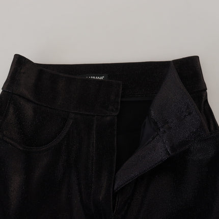 Élégant pantalon en denim noir - ajustement sur mesure