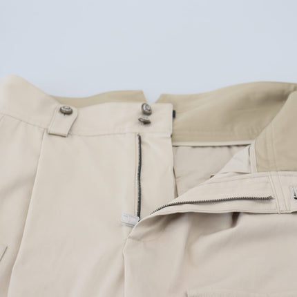 Pantalon en coton beige élégant