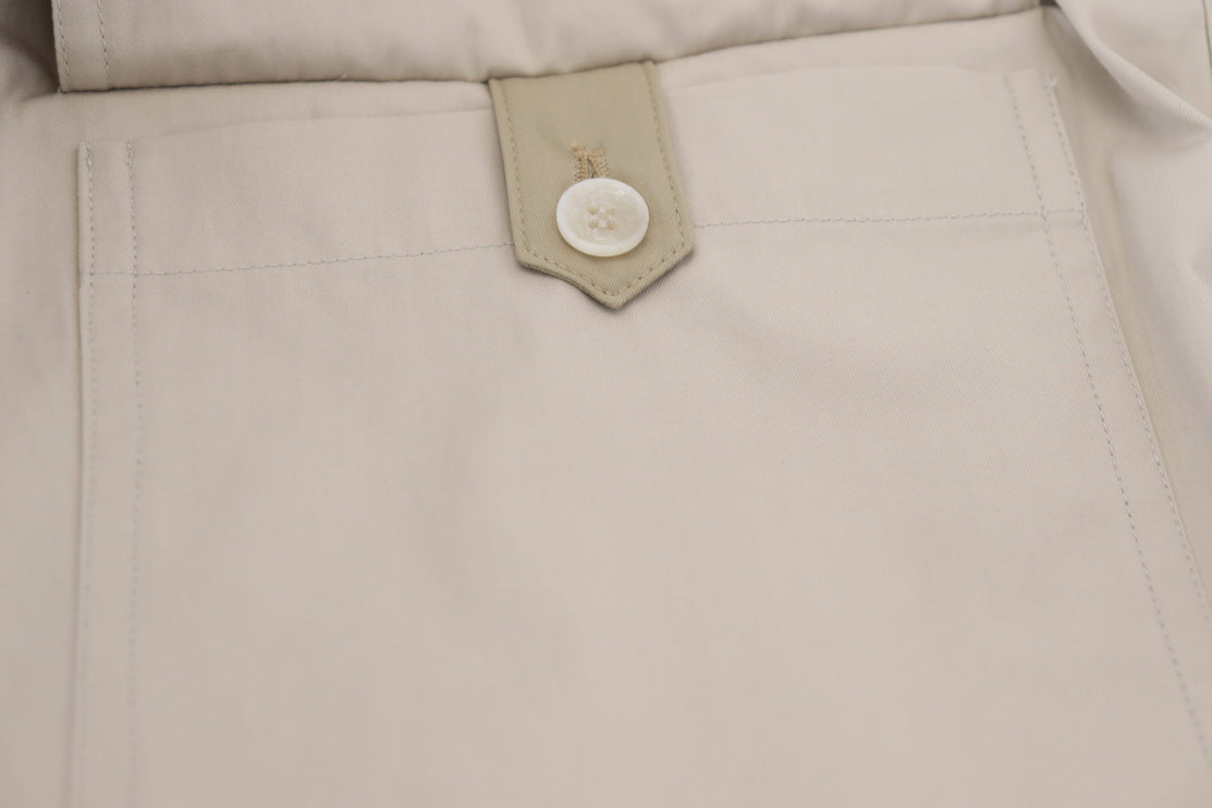 Eleganti pantaloni di cotone beige