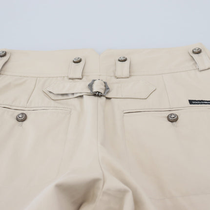 Pantalon en coton beige élégant