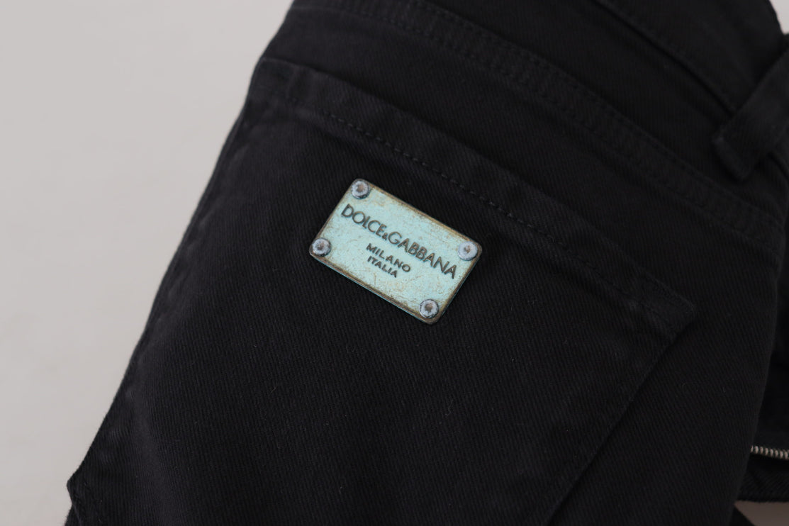 Pantaloni chic in denim nero - eleganza senza tempo