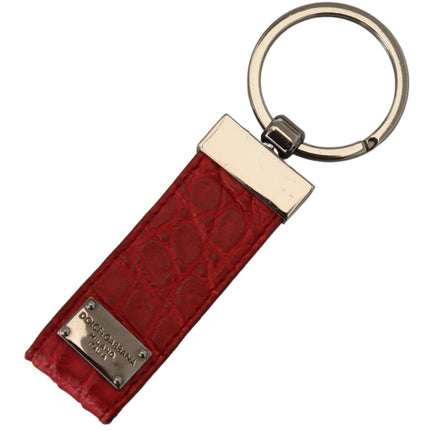 Chique rood lederen sleutelhanger & bedel accessoire