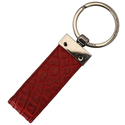 Chique rood lederen sleutelhanger & bedel accessoire