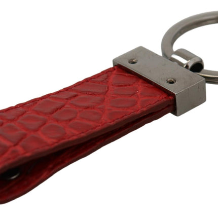 Chique rood lederen sleutelhanger & bedel accessoire