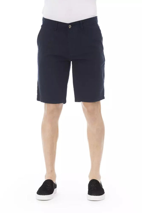 Elegante Bermuda -shorts in massief blauw