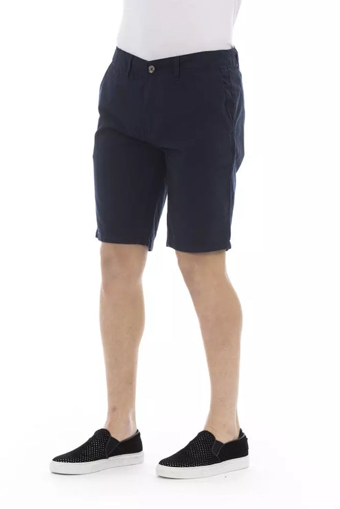 Elegante Bermuda -shorts in massief blauw