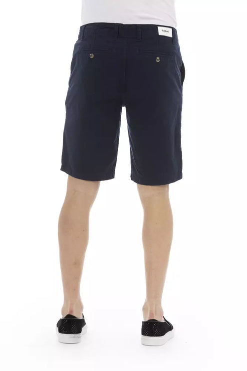 Elegante Bermuda -shorts in massief blauw