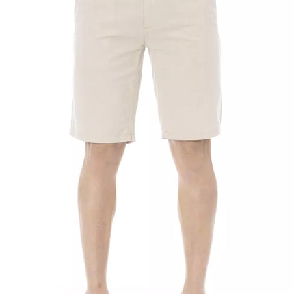 Beige Cotton Bermuda shorts