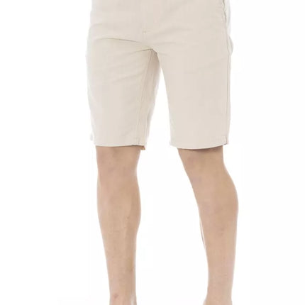 Beige Cotton Bermuda shorts