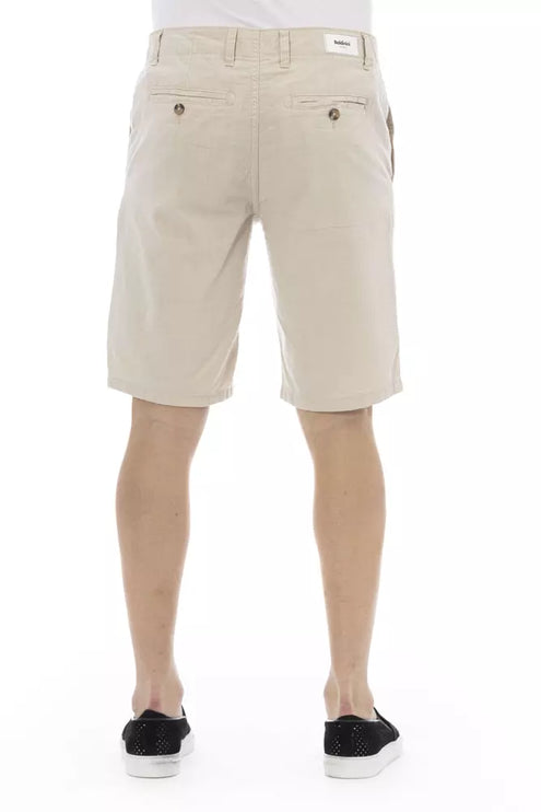 Beige Cotton Bermuda shorts