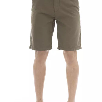 Leger Bermuda shorts met trekkoord