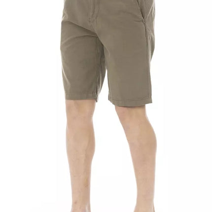 Leger Bermuda shorts met trekkoord