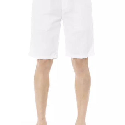 Elegante witte katoen Bermuda shorts