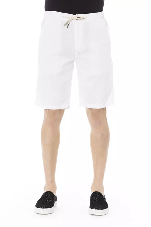 Elegante witte katoen Bermuda shorts