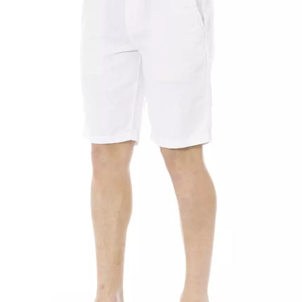 Elegante witte katoen Bermuda shorts