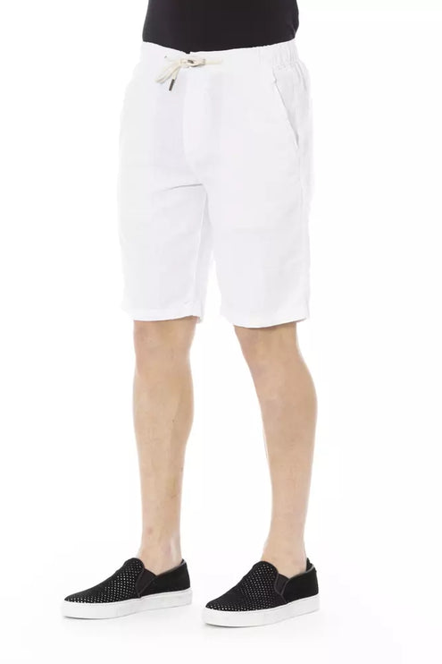 Elegante witte katoen Bermuda shorts