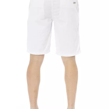 Elegante witte katoen Bermuda shorts