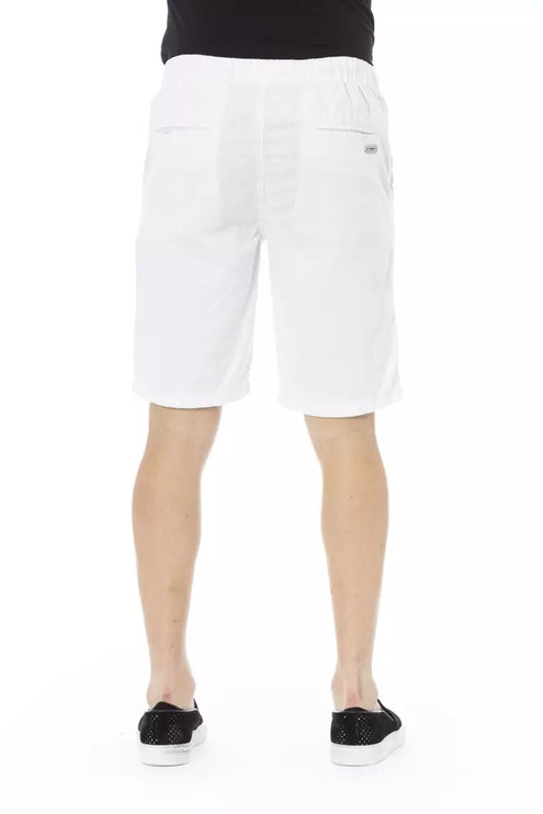 Elegante witte katoen Bermuda shorts