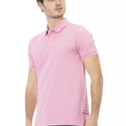 Polo en coton rose chic avec broderie élégante