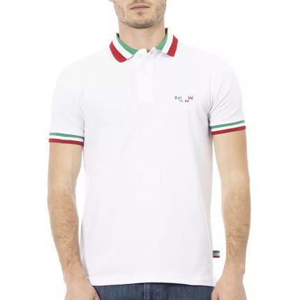 Polo à col tricolore chic