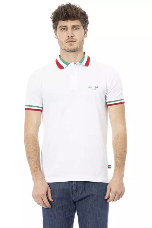 Polo à col tricolore chic