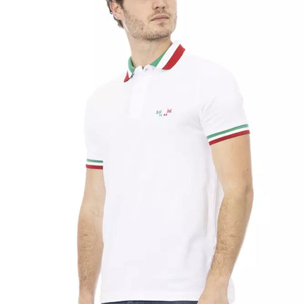 Polo à col tricolore chic