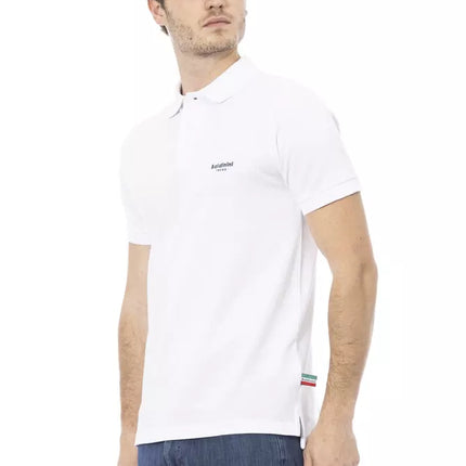 Polo en coton blanc chic avec broderie élégante