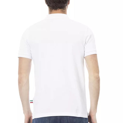 Polo en coton blanc chic avec broderie élégante