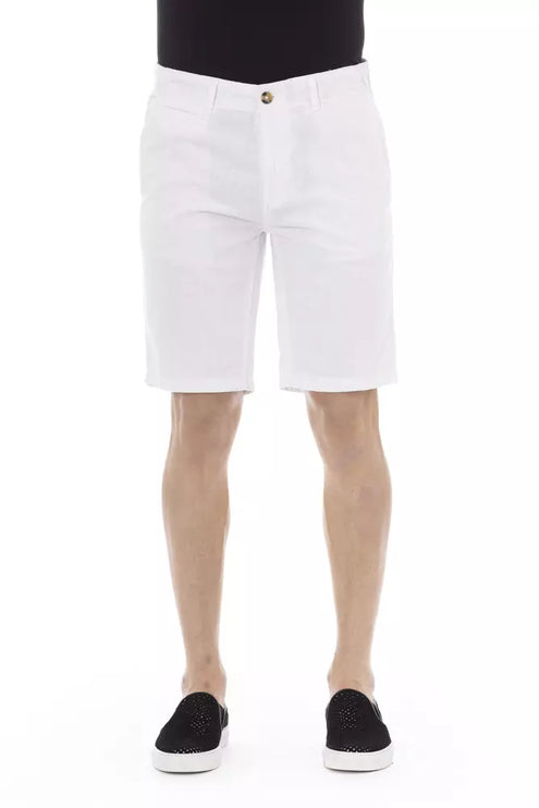 Elegante witte Bermuda -shorts voor mannen