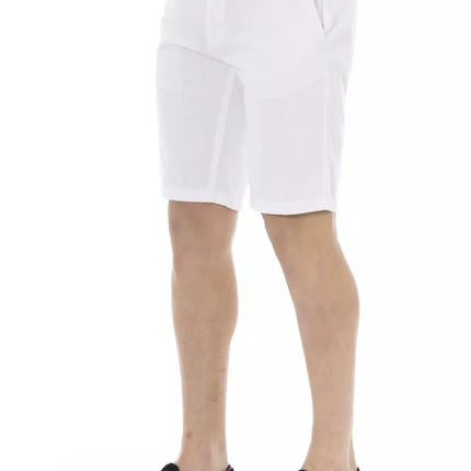 Elegante witte Bermuda -shorts voor mannen