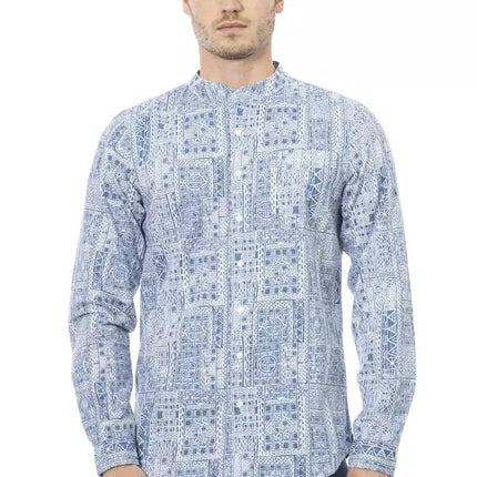 "Light Blue Cotton Men Shirt"