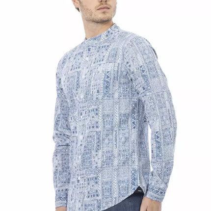 "Light Blue Cotton Men Shirt"